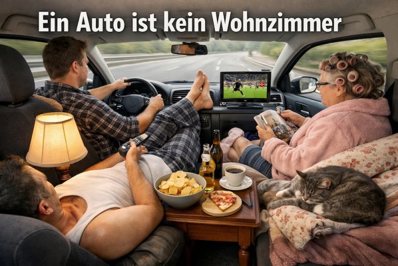 Im Auto erlaubt